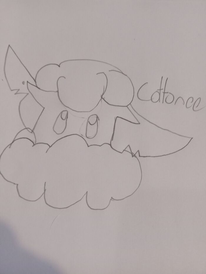 Fanart Of Pokemon Cottonee, Also One Of The Cutest Ones In My Deck