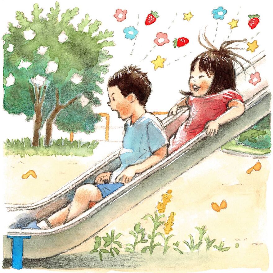 Japanese Artist Draws The Simplicity And Warmth Of People In Their Everyday Lives