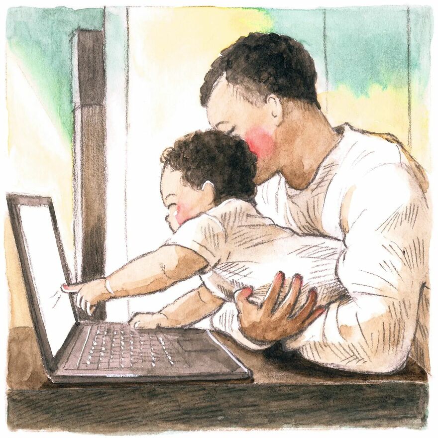 Japanese Artist Draws The Simplicity And Warmth Of People In Their Everyday Lives