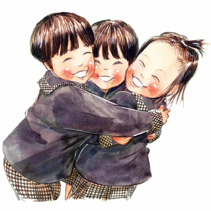 Japanese Artist Draws The Simplicity And Warmth Of People In Their Everyday Lives