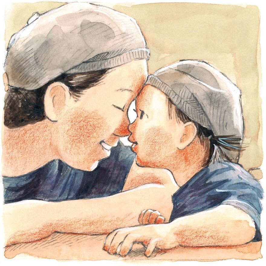 Japanese Artist Draws The Simplicity And Warmth Of People In Their Everyday Lives