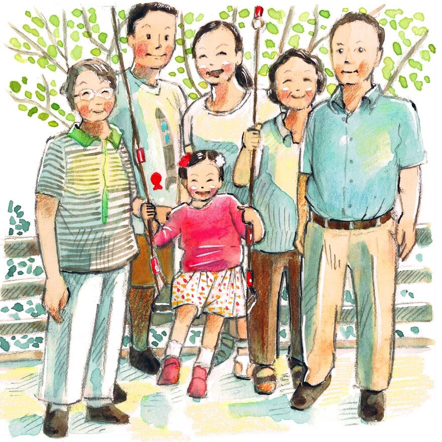 Japanese Artist Draws The Simplicity And Warmth Of People In Their Everyday Lives