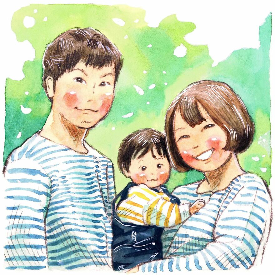 Japanese Artist Draws The Simplicity And Warmth Of People In Their Everyday Lives
