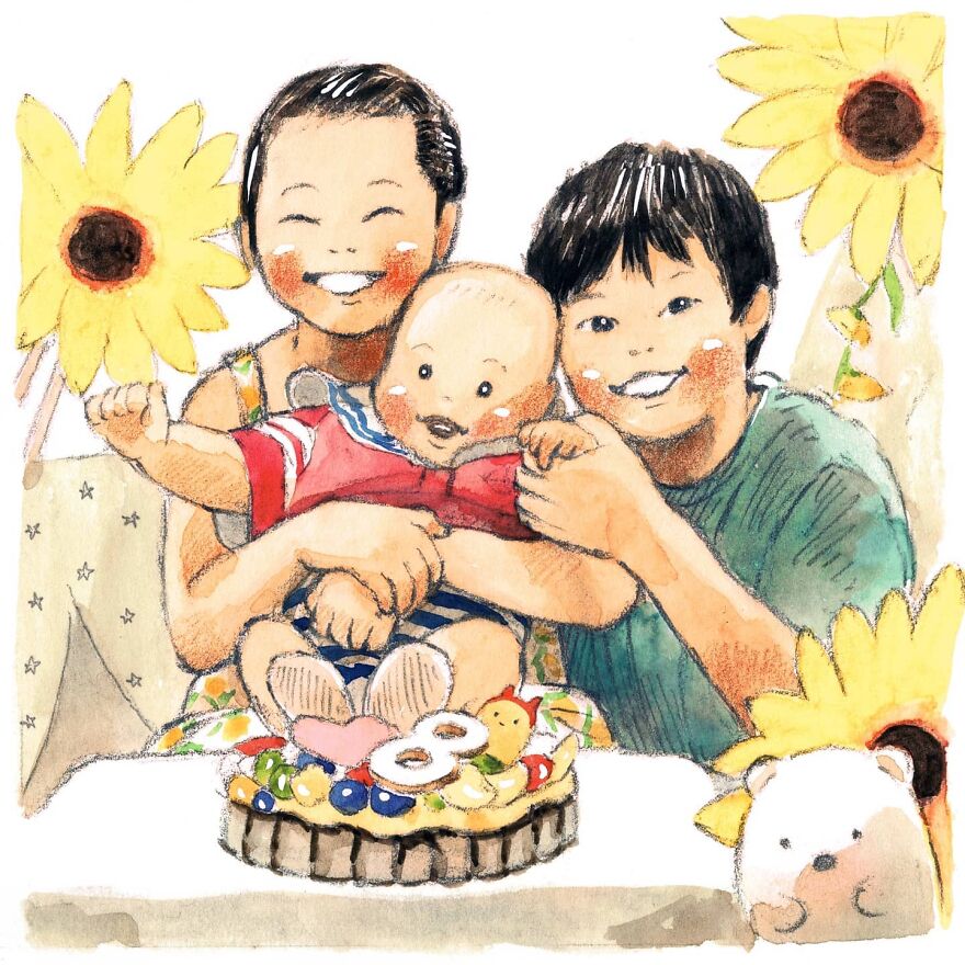 Japanese Artist Draws The Simplicity And Warmth Of People In Their Everyday Lives