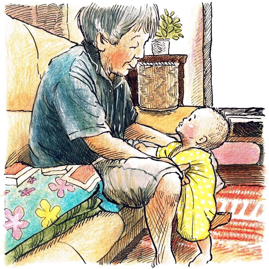 Japanese Artist Draws The Simplicity And Warmth Of People In Their Everyday Lives