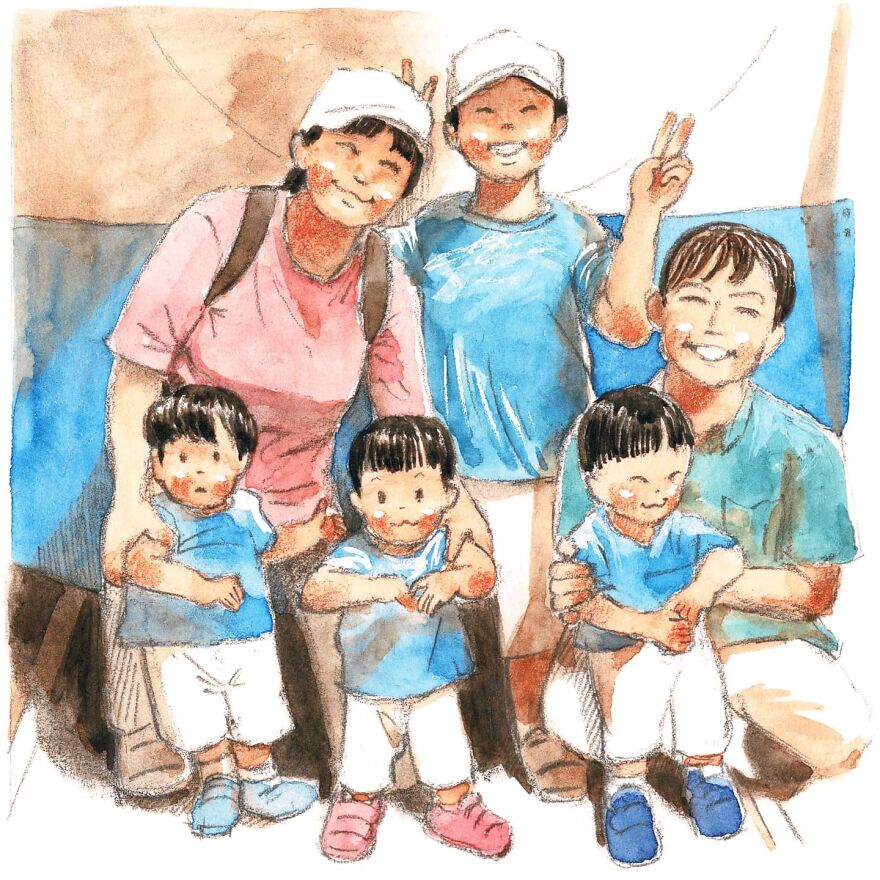 Japanese Artist Draws The Simplicity And Warmth Of People In Their Everyday Lives
