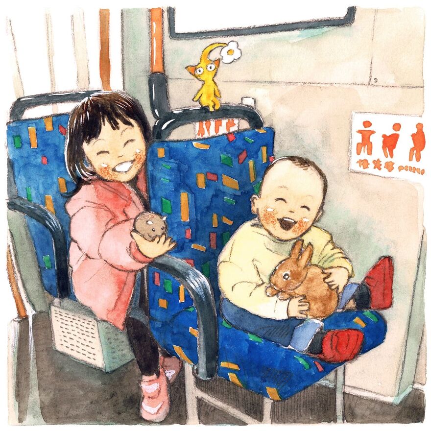 Japanese Artist Draws The Simplicity And Warmth Of People In Their Everyday Lives