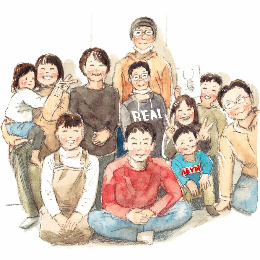Japanese Artist Draws The Simplicity And Warmth Of People In Their Everyday Lives