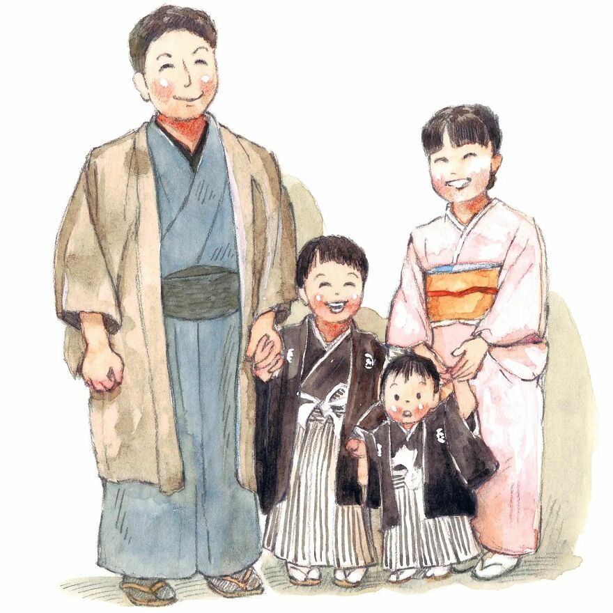 Japanese Artist Draws The Simplicity And Warmth Of People In Their Everyday Lives