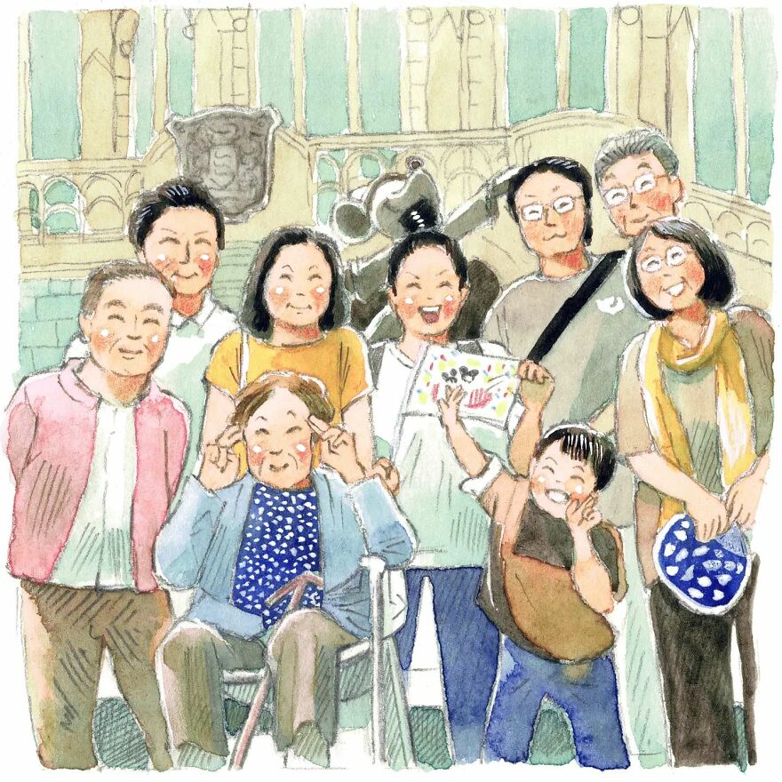 Japanese Artist Draws The Simplicity And Warmth Of People In Their Everyday Lives
