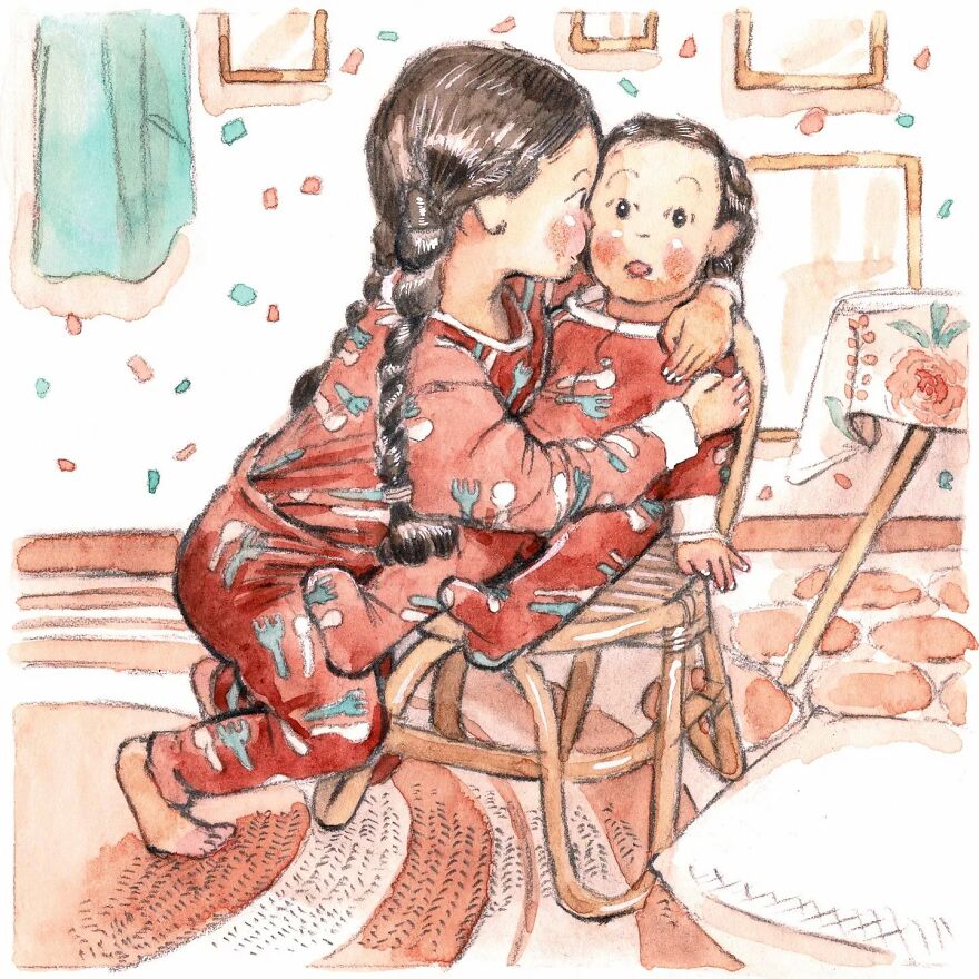 Japanese Artist Draws The Simplicity And Warmth Of People In Their Everyday Lives