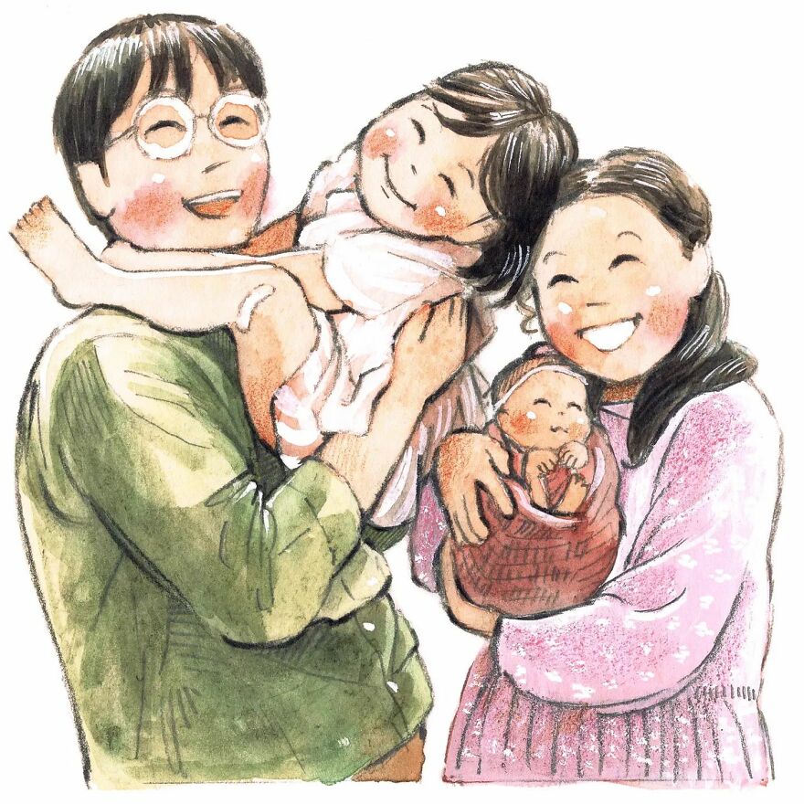 Japanese Artist Draws The Simplicity And Warmth Of People In Their Everyday Lives