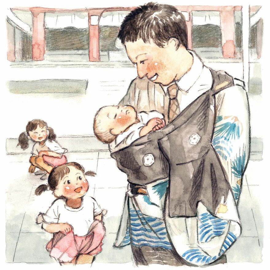 Japanese Artist Draws The Simplicity And Warmth Of People In Their Everyday Lives