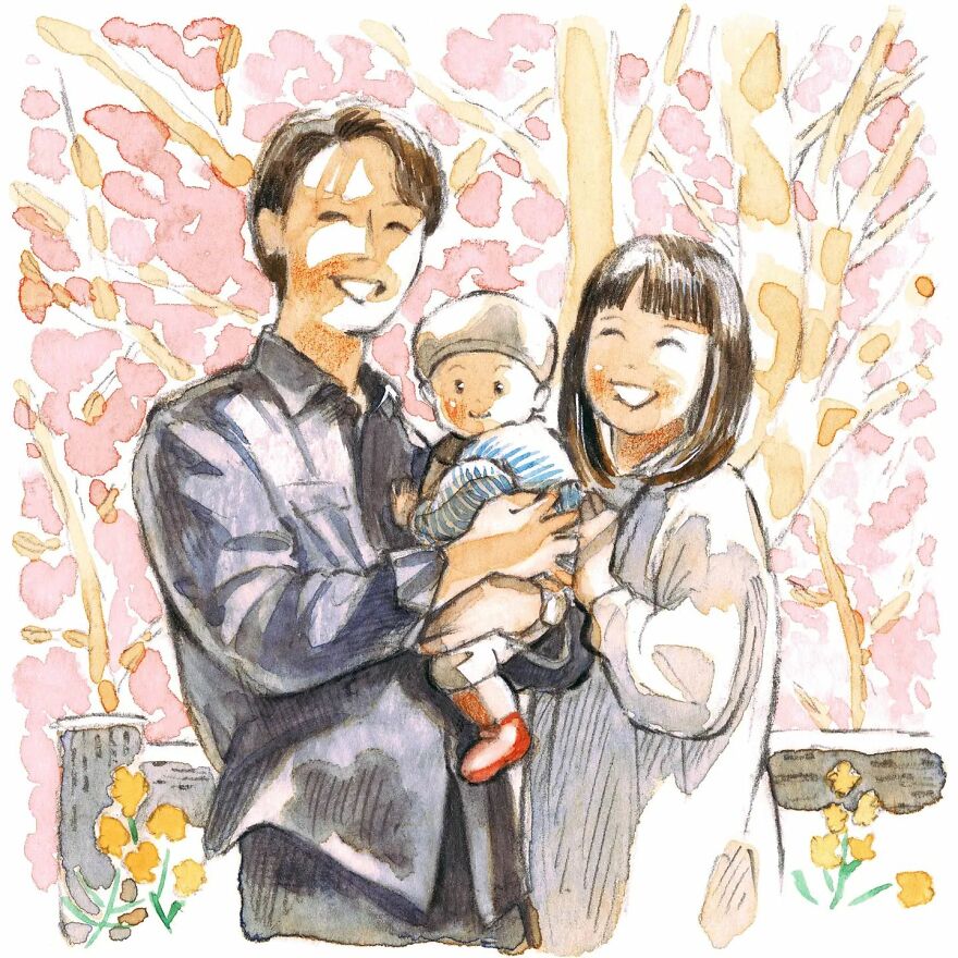 Japanese Artist Draws The Simplicity And Warmth Of People In Their Everyday Lives