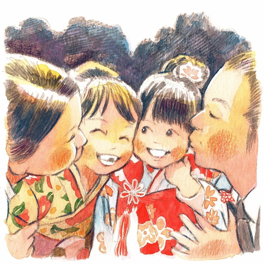 Japanese Artist Draws The Simplicity And Warmth Of People In Their Everyday Lives