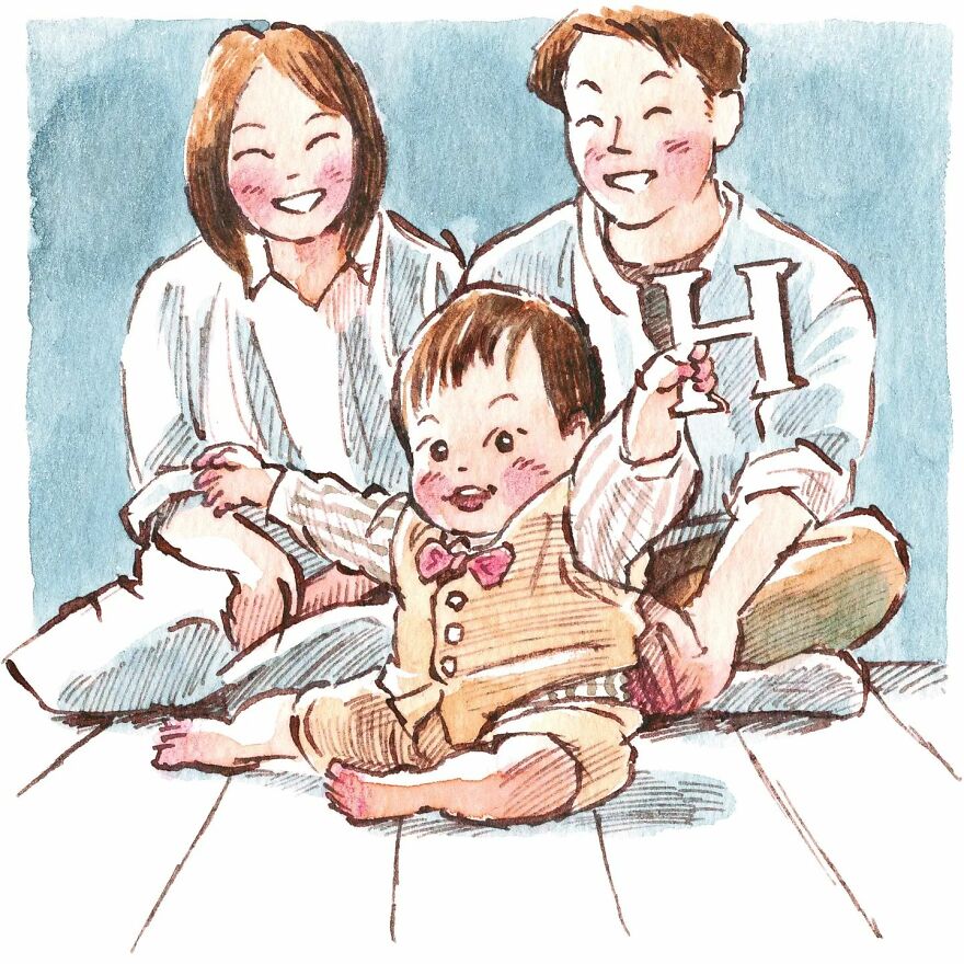 Japanese Artist Draws The Simplicity And Warmth Of People In Their Everyday Lives