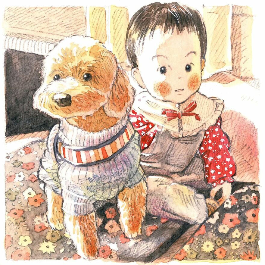 Japanese Artist Draws The Simplicity And Warmth Of People In Their Everyday Lives