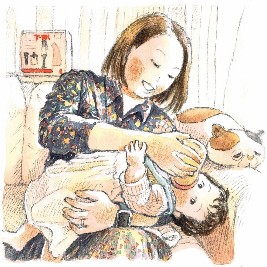 Japanese Artist Draws The Simplicity And Warmth Of People In Their Everyday Lives