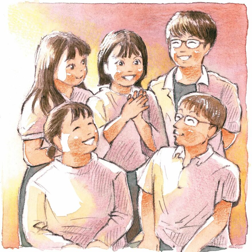 Japanese Artist Draws The Simplicity And Warmth Of People In Their Everyday Lives