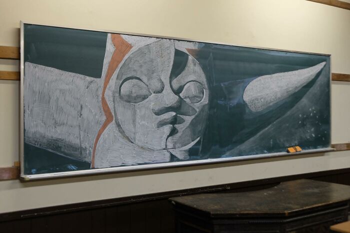 Japanese Teacher Creates Real Works Of Art On The Blackboard Before Starting Class (48 Pics)
