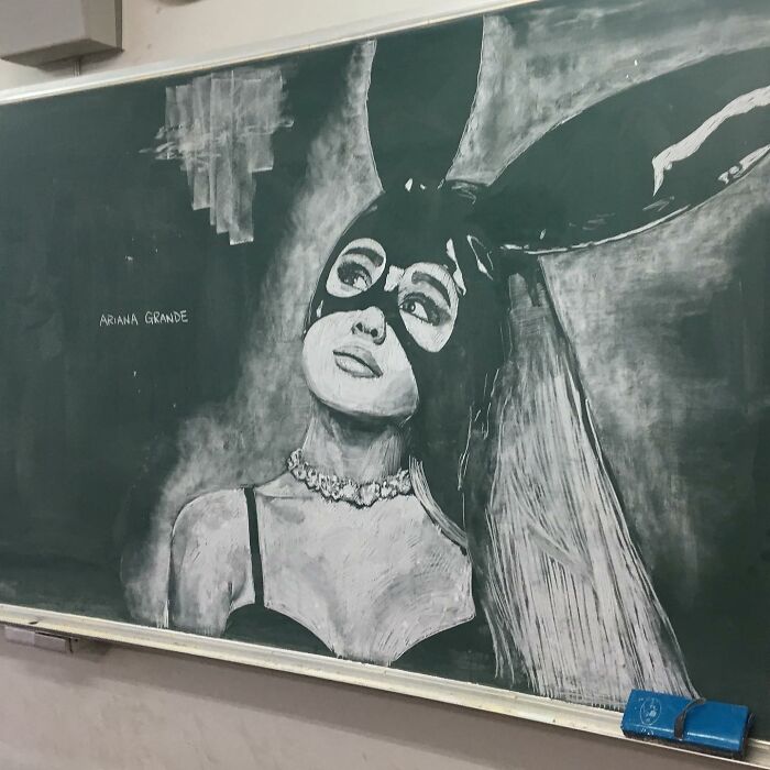 Japanese Teacher Creates Real Works Of Art On The Blackboard Before Starting Class (48 Pics)