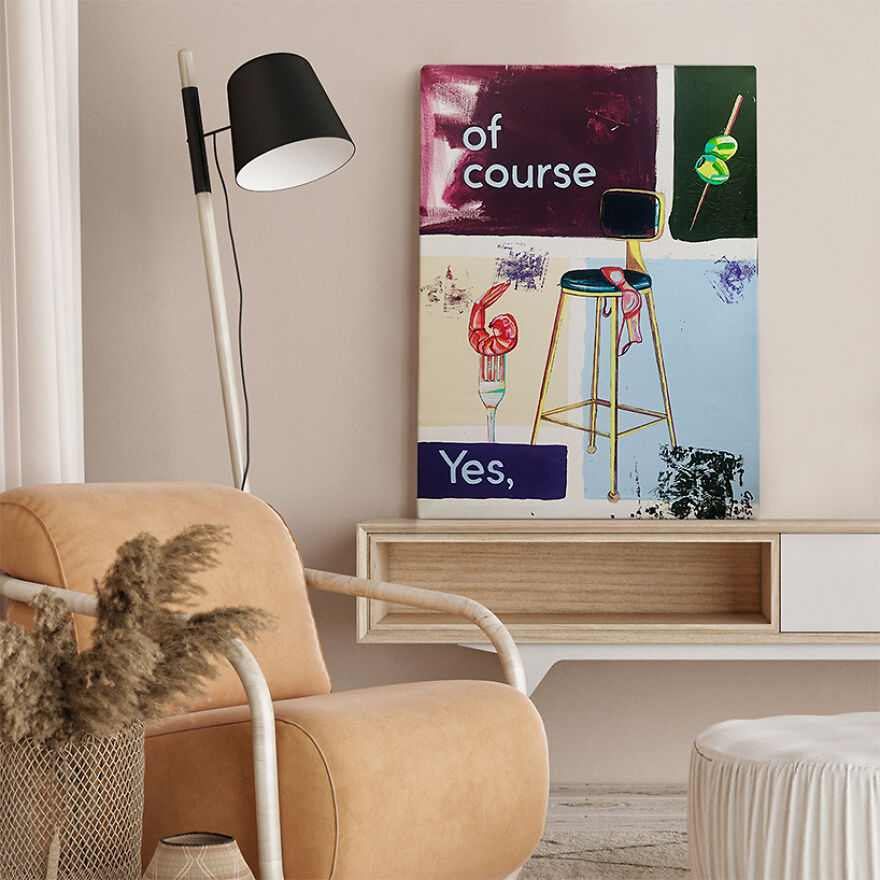 "Yes, Of Course" Painting In The Living Room