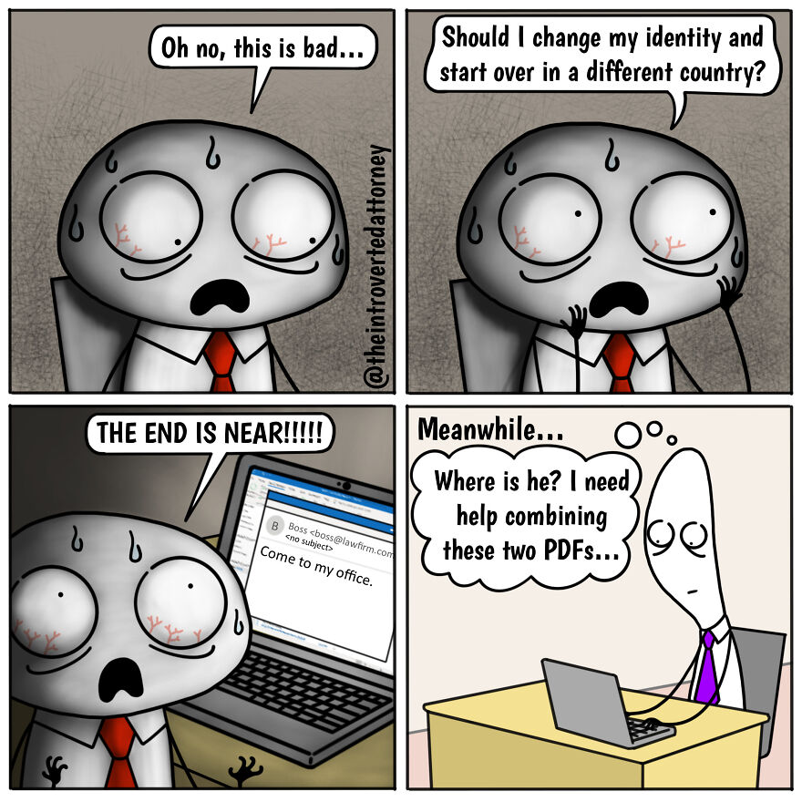25 Comics Drawn By A Disgruntled Lawyer That Anyone With A Corporate Job Can Relate To