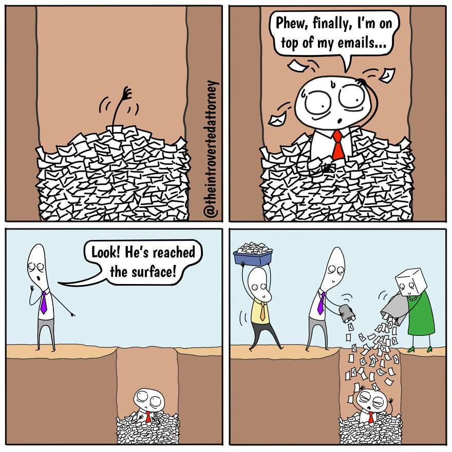 25 Comics Drawn By A Disgruntled Lawyer That Anyone With A Corporate Job Can Relate To