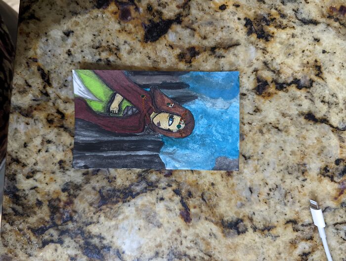 I Was Playing With A Bunch Of Different Mediums (Sorry It's Sideways I Don't Know How To Change It)