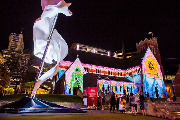 Perth, Australia. During Christmas They Light Up This Building In The City With Projections. N