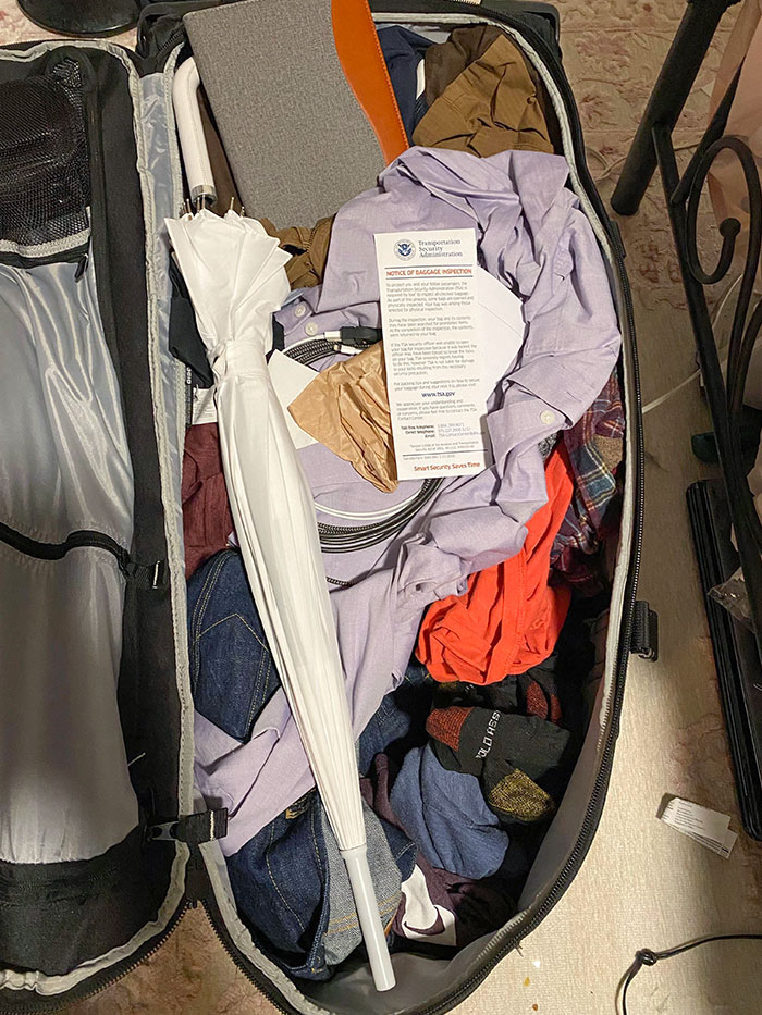 Everything Was Neatly Folded And Packed Before TSA Ransacked It