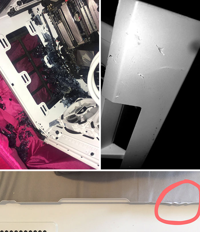 This Is How Spirit Airlines Treated My Brand New $4,000 PC On My Flight From LA To Florida. This PC Is My Job. It's Destroyed