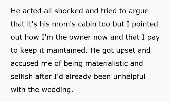 &ldquo;[Am I The Jerk] For Asking My Son And His STBW To Pay To Spend Their Honeymoon In My Winter Cabin?&rdquo;