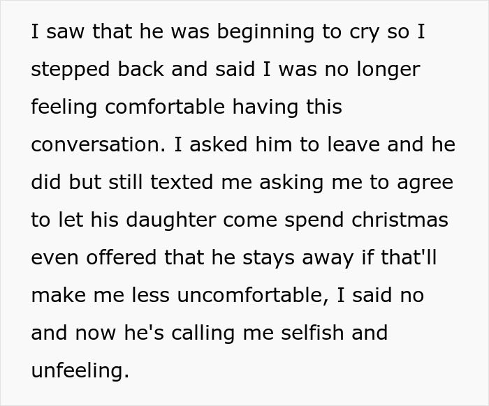 Man Sobs After Ex-Wife Refuses To Have His 5-Year-Old Over For Christmas