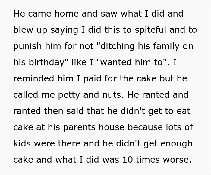 Man Gets Upset With His Wife Who Ate His Whole Birthday Cake Because He Left Her Alone To Celebrate His 30th Birthday With His Parents Man Gets Upset With His Wife Who Ate His Whole Birthday Cake Because He Left Her Alone To Celebrate His 30th Birthday With His Parents