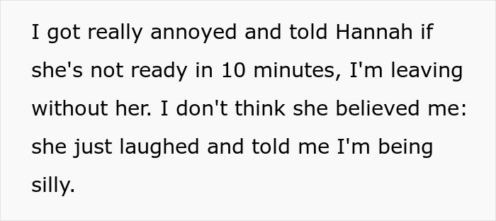 "Am I The Jerk For Leaving My Girlfriend Behind Because She Was Taking Too Long To Get Ready?"