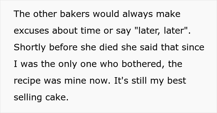 Woman The Only One Who Bothered To Learn Grandma&rsquo;s Secret Cake Recipe, Gets Called Out By Family As A Sellout After Going Commercial