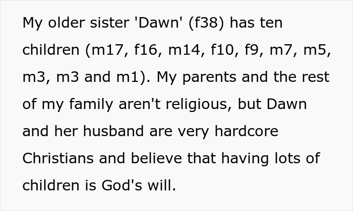 Sister Is At Furious With This Bride For Only Letting 3 Of Her 10 Kids Come To The Wedding