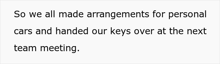 Company Cuts Costs By Taking Away Cars, Learns A Lesson After Employees Maliciously Comply