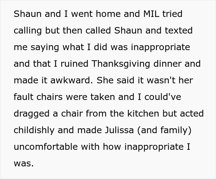 Woman Sits On Husband's Lap During Thanksgiving, Making It Very Awkward For His Mom And His Ex That She Invited To The Dinner