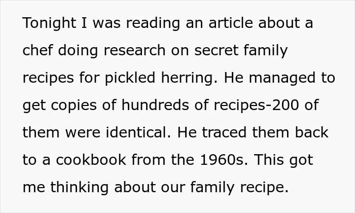 Person Wants To Expose To Mom That Their &lsquo;Secret Family Recipe&rsquo; Actually Came From The Side Of A Can