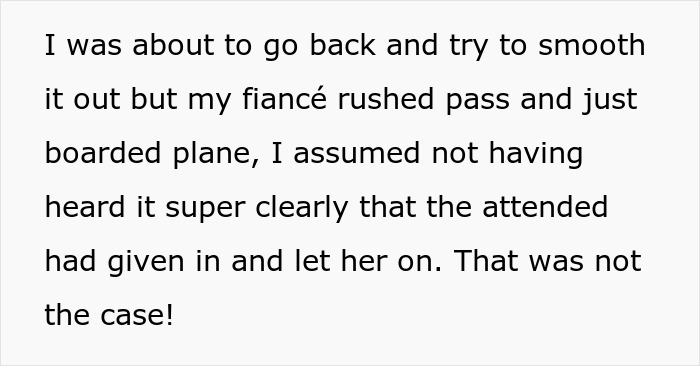 Person Asks If They're A Jerk For Saying "No" When The Police Asked If Woman Was Their Fianc&eacute;e Before Escorting Her Off The Plane