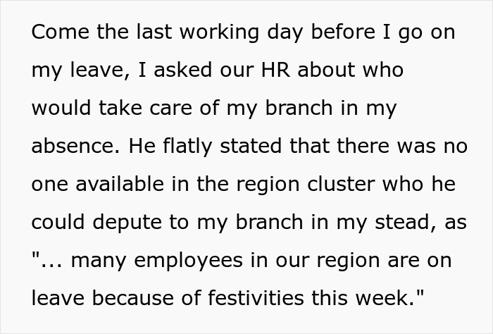 Employee Has Week-Long Planned Leave Canceled Due To Staff Shortage, Decides To Attend A Month-Long Company Event As Petty Revenge