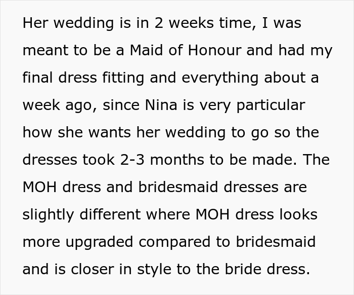 Bride Starts To Disinvite Guests Based On Moral Judgments, Her Maid Of Honor Decides To Drop Out Bride Starts To Disinvite Guests Based On Moral Judgments, Her Maid Of Honor Decides To Drop Out