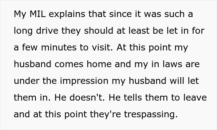 Manipulative In-Laws Refuse To Leave After Showing Up Uninvited, Their Son Doesn't Give In And Gets The Police To Remove Them From The Property