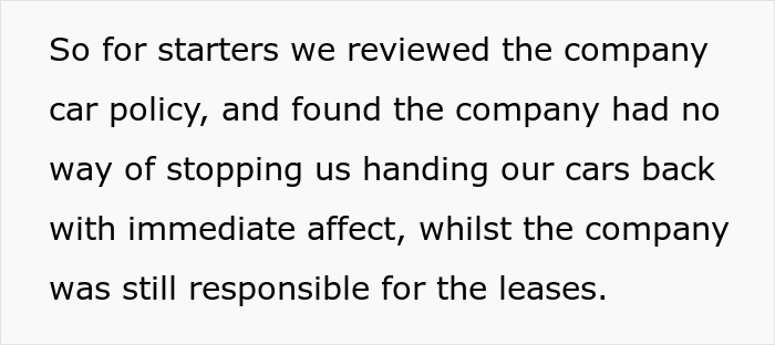 Company Cuts Costs By Taking Away Cars, Learns A Lesson After Employees Maliciously Comply