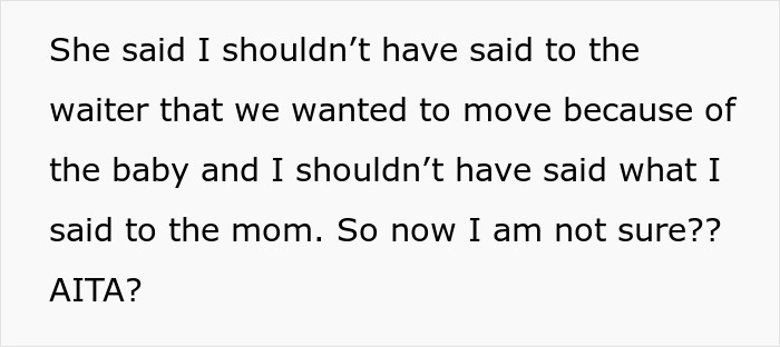 Mom Causes A Scene At A Restaurant After Overhearing That This Couple Wants To Switch Tables Due To Her Crying Baby Mom Causes A Scene At A Restaurant After Overhearing That This Couple Wants To Switch Tables Due To Her Crying Baby