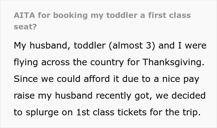 Mother Wonders If She&rsquo;s A Jerk For Buying First-Class Ticket For Her Toddler
