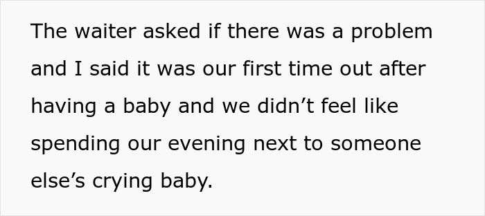 Mom Causes A Scene At A Restaurant After Overhearing That This Couple Wants To Switch Tables Due To Her Crying Baby Mom Causes A Scene At A Restaurant After Overhearing That This Couple Wants To Switch Tables Due To Her Crying Baby