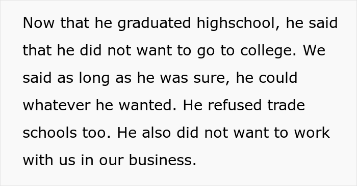 Son Faces Dad's "Ultimatum" After Refusing To Attend College And Wanting To Use His $400K Tuition Money For Starting A Business